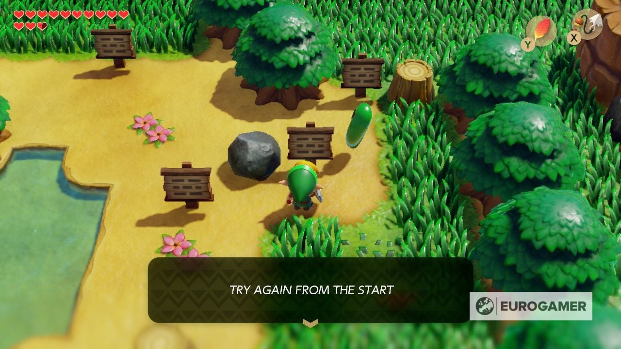Zelda Link's Awakening Bird Key location, Signpost Maze solution and